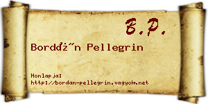 Bordán Pellegrin névjegykártya